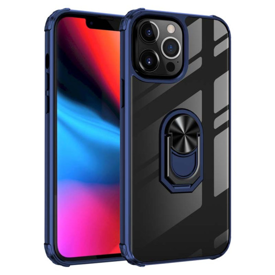 Гръб Military ring за Iphone 13 Pro Max - Син