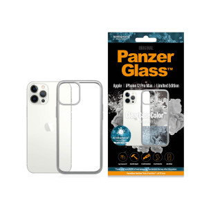 Гръб PanzerGlass за IPhone 12 Pro Max, ClearCase - Сива рамка