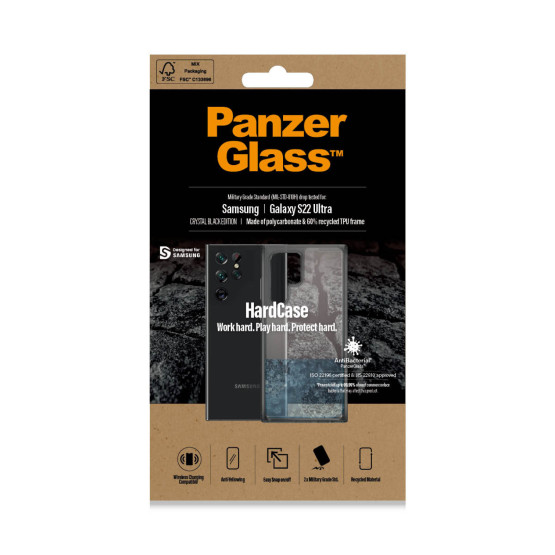Гръб PanzerGlass за Samsung S22 Ultra, Hard Case - Smokey black , 119830