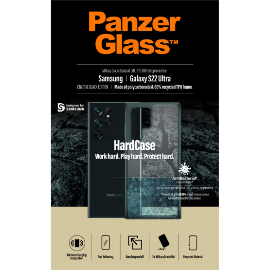 Гръб PanzerGlass за Samsung S22 Ultra, Hard Case - Smokey black , 119830