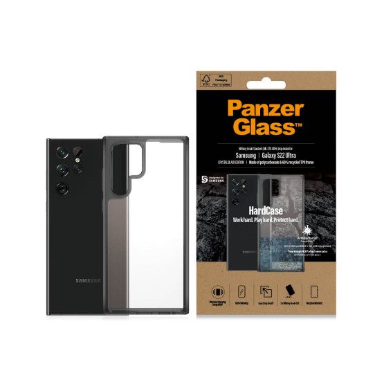 Гръб PanzerGlass за Samsung S22 Ultra, Hard Case - Smokey black , 119830