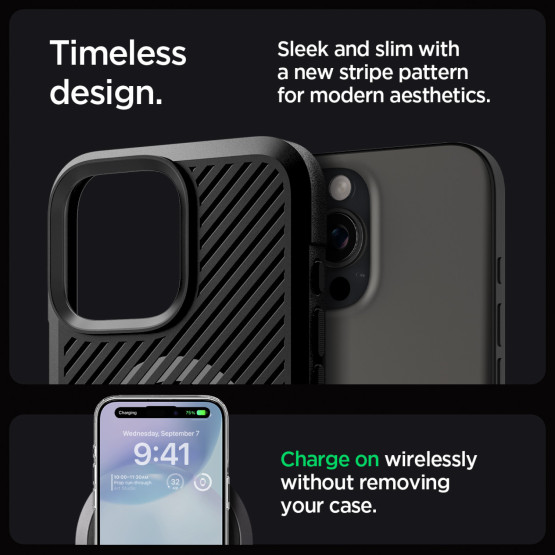 Гръб Spigen Core Armor MagSafe за iPhone 16 Pro - Черен