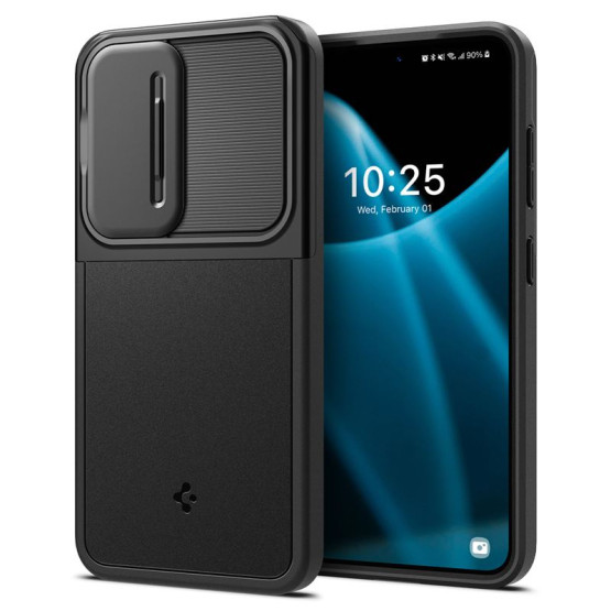 Гръб Spigen Optik Armor за Samsung Galaxy S24 - Черен