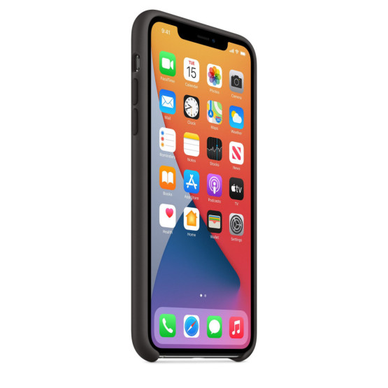 Оригинален гръб Apple Silicone Cover за iPhone 11 Pro Max - Черен, MX002ZE/A