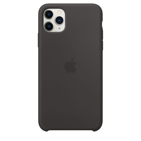 Оригинален гръб Apple Silicone Cover за iPhone 11 Pro Max - Черен, MX002ZE/A