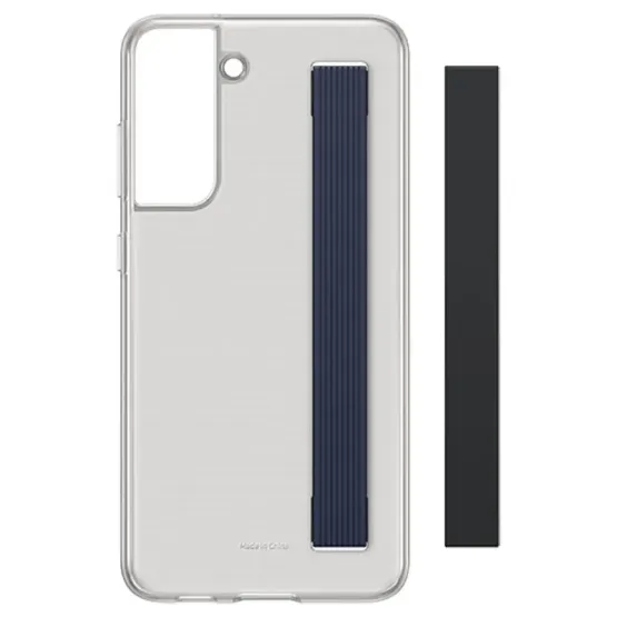 Оригинален гръб Samsung Clear Strap Cover за Samsung Galaxy S21 FE - Тъмно сив, EF-XG990CBE