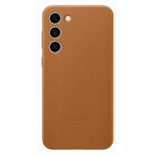 Оригинален гръб Samsung Leather Cover за Galaxy S23 Plus, EF-VS916LAEGWW, Кафяв