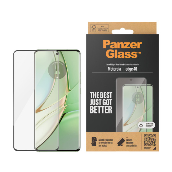Стъклен протектор PanzerGlass за Motorola Moto Edge 40 , UWF