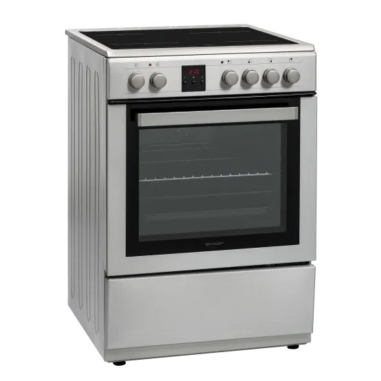 Готварска печка (ток) Sharp KF-76FVDD22IMK-CH , INOX , Керамични