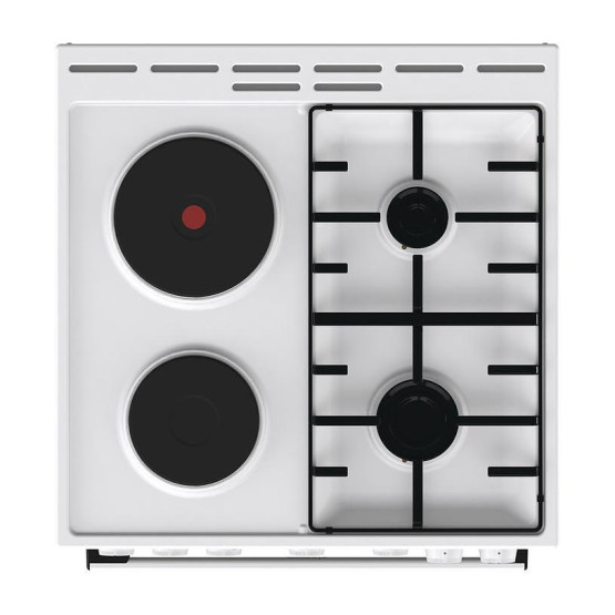Готварска печка (ток/газ) Gorenje GK6B41WF , 2 газ 2ток , Бял