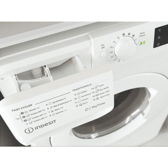Пералня Indesit MTWE 71252 W EE*** , 1200 об./мин., 7.00 kg, E , Бял - Indesit