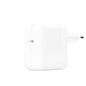 Зарядно 220V Apple Wall Charger Apple, 30W, 3A, 1 x USB-C - Бяло, MW2G3ZM/A