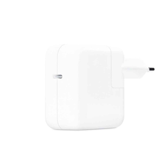 Зарядно 220V Apple Wall Charger Apple, 30W, 3A, 1 x USB-C - Бяло, MW2G3ZM/A