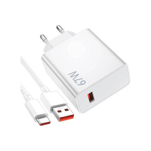 Оригинално зарядно 220 V, Xiaomi, 67 W, Type-A