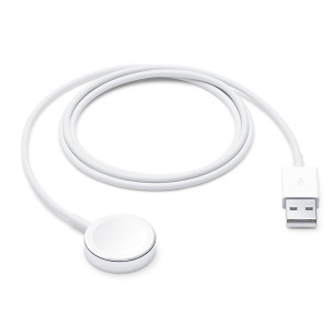 Безжично зарядно 220V Apple Magnetic Charging Cable for Apple Watch 1м, Бяло, MX2E2ZM/A