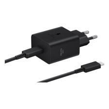 Оригинално зарядно Samsung USB-C 45W Travel Charger + USB-C Data Cable - Черно, EP-T4511XBE