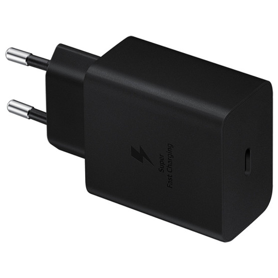 Зарядно 220V Samsung Super Fast Charging 45W USB -C с кабел Type C Travel Charger - Черно, EP-T4510XBE