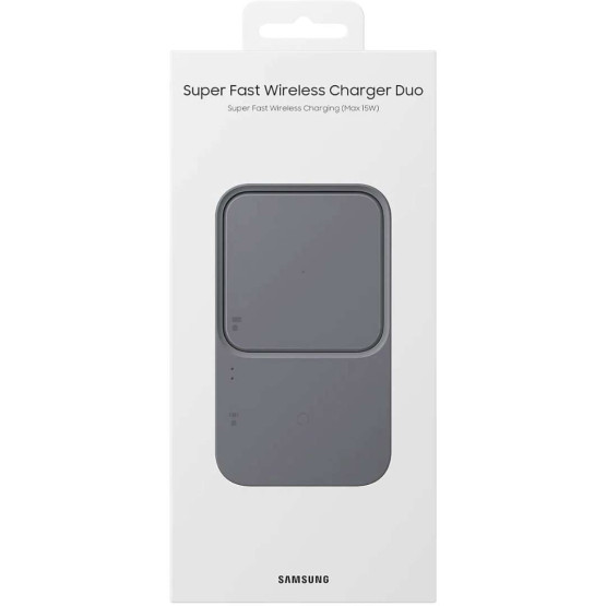 Безжично зарядно 220V Wireless Charger Samsung Duo, 15W, 1.67A, (w/o TA)- Черно, EP-P5400BBEGEU