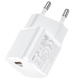 Зарядно Hoco N10 220V PD20W charger - Бяло