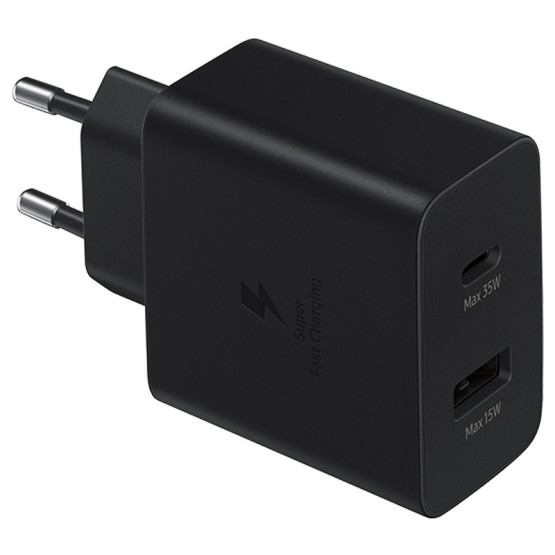 Адаптер 220V Samsung Dual USB Travel Charger 35W - Черен, EP-TA220NBE