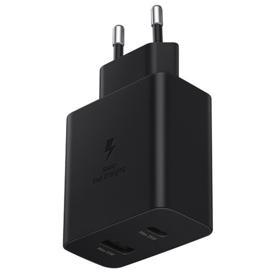Адаптер 220V Samsung Dual USB Travel Charger 35W - Черен, EP-TA220NBE