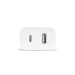 Адаптер ttec SmartCharger Duo PD Travel Charger USB-C+USB-A 32W - Бял