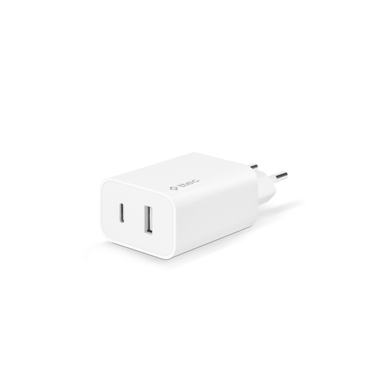 Адаптер ttec SmartCharger Duo PD Travel Charger USB-C+USB-A 32W - Бял