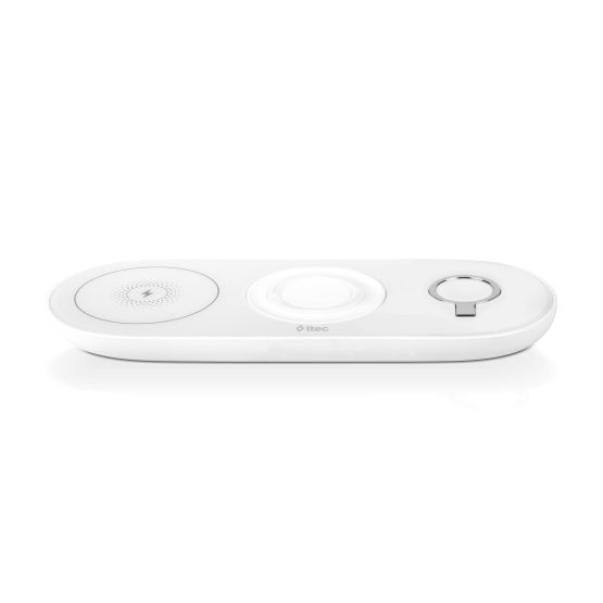 Безжично зарядно ttec AirCharger Trio (3 in 1) iPhone + Apple Watch + AirPods Wireless Speed Charging Station
