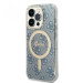 Гръб Guess 4G MagSafe Compatible Case + Зарядно Wireless Charger за iPhone 14 Prо - Син