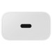 Оригинално Зярядно 220V, Samsung, USB-C 25W,, Travel Charger с Type C Data кабел, Бяло, EP-T2510XBE