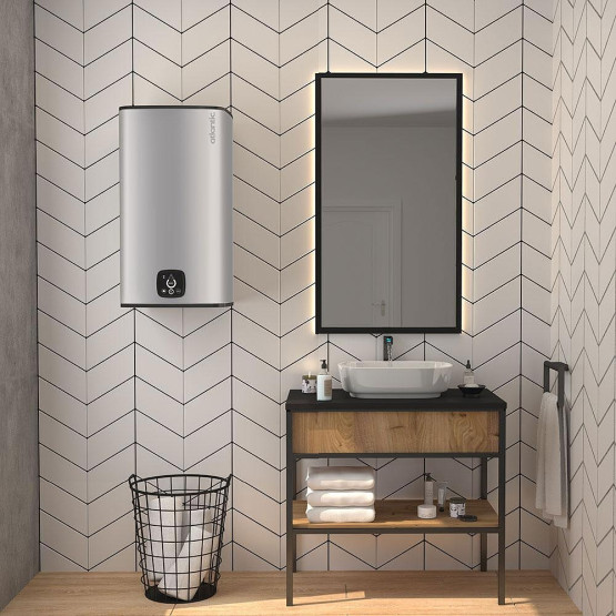 Бойлер Atlantic CUBE 100L 2.4 KW WI-FI СИВ (861340) , Вертикален , 2.4 , 100 , B