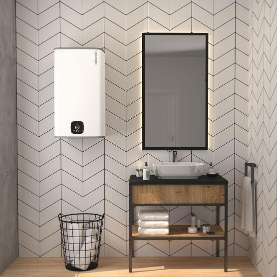Бойлер Atlantic CUBE 75L 2.4 KW WI-FI БЯЛ (854028)/851339 , 2.4 , 75 , B , Вертикален - Atlantic