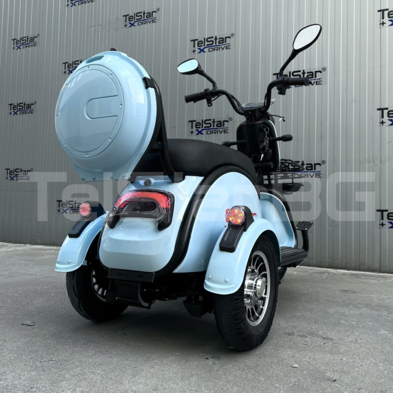 Електрическа триколка 2+1 750.1 ТИП VESPA STYLE с диференциал Нов модел
