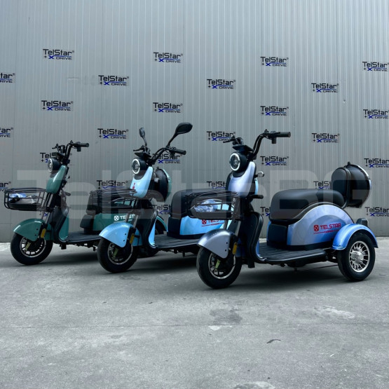 Електрическа триколка 2+1 750.1 ТИП VESPA STYLE с диференциал Нов модел
