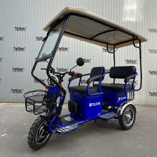 Соларна карго четириместна електрическа триколка с покрив TELSTAR TS-005.3 1500W 60V 23Ah