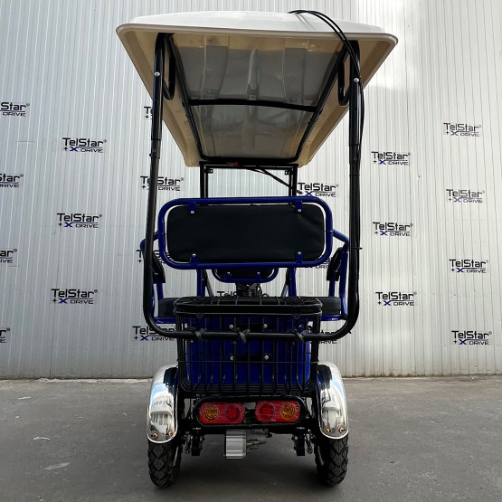 Соларна карго четириместна електрическа триколка с покрив TELSTAR TS-005.3 1500W 60V 23Ah
