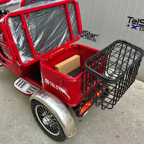Соларна карго четириместна електрическа триколка с покрив TELSTAR TS-005.3 1500W 60V 23Ah