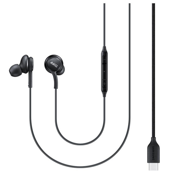 Оригинални слушалки Samsung Type C Stereo HF - Черни, EO-IC100BBE