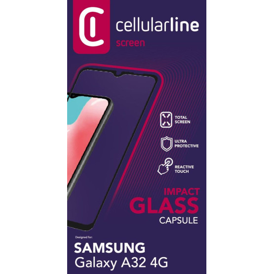 Закален протектор за Samsung Galaxy A32 4G, Черен