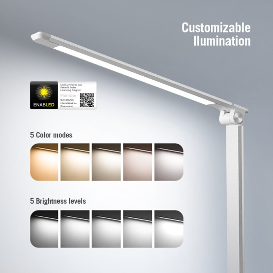 LED лампа за бюро TaoTronics DL19, Сребриста
