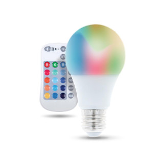 LED крушка E27 A60 RGB + White 9W с дистанционно