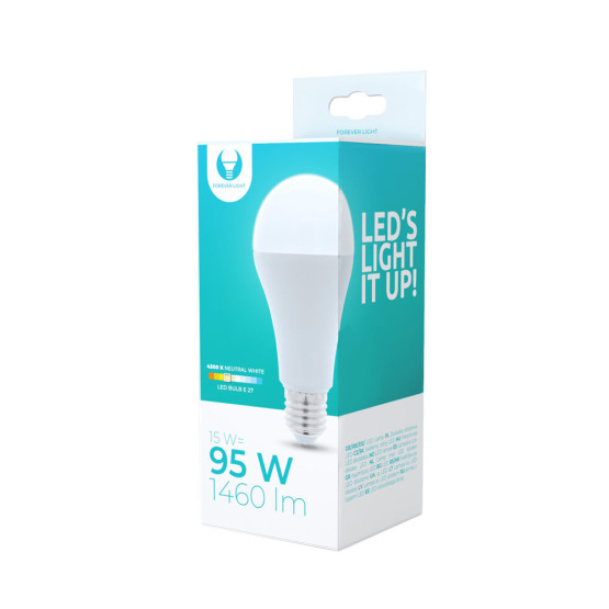 LED крушка E27 A65 15W 1460 LM 4500K неутрално бяло 230V