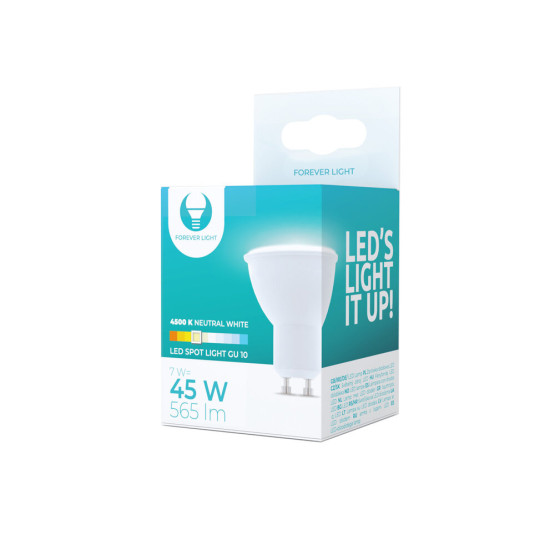 LED крушка GU10 7W 565 LM 4500K неутрално бяло 230V