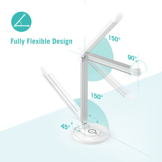 LED лампна за бюро TaoTronics с безжично зареждане, TT-DL036, 10W