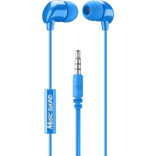 Слушалки тапи Music Sound 3.5 mm сини