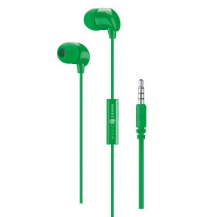 Слушалки тапи Music Sound 3.5 mm зелени