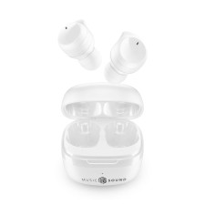 Bluetooth слушалки Music Sound Flow TWS бели