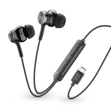 Слушалки тапи VIPER ANC USB-C микрофон черни