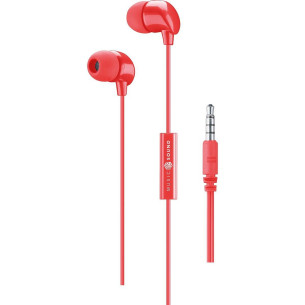 Слушалки тапи Music Sound 3.5 mm червени