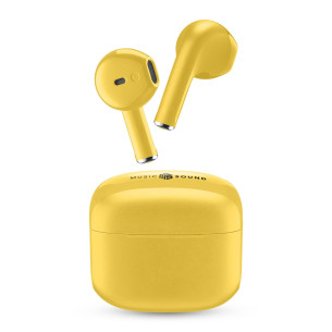 Bluetooth слушалки Music Sound Swag TWS, Жълти